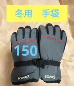 冬用グローブ 150cm グレー/ブラック