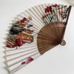 和柄扇子 伝統的な和装デザインの扇子 十二単 お姫様