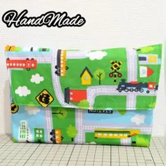 横入れお弁当袋　マジックテープ　男の子　入園入学　ハンドメイド　働く車
