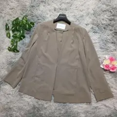 【GREEN LABEL RELAXING】ノーカラージャケット 36 ベージュ