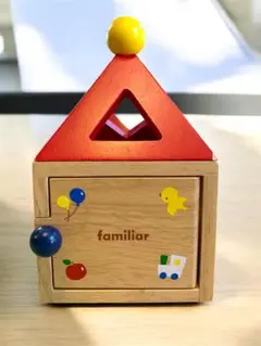 familiar 積み木落とし　ポットン落とし　木製　おもちゃ　知育　玩具