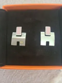 HERMESアイリーン ピンク×シルバー美品