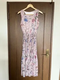 【セール】花柄ワンピース　ピンク