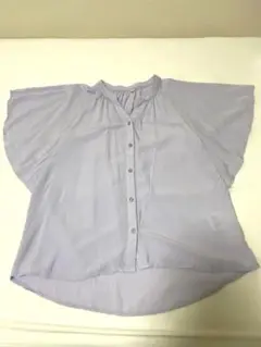 薄紫 半袖 ボタン付きシャツ Sサイズ
