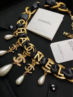 【極上レア】CHANEL シャネル パールネックレス ロゴ ココマーク COCO