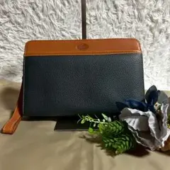 【美品】LACOSTE ラコステ クラッチバッグ セカンドバッグ 紺 かばん