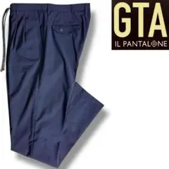 J3067 新品 GTA ドローコード2プリーツイージースラックス ネイビー50