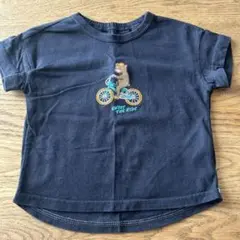 GU ネイビークマ柄半袖シャツ【80センチ】