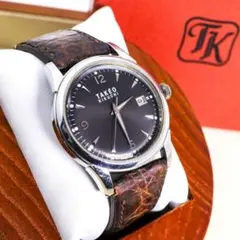稼働 TAKEO KIKUCHI 腕時計 デイト 外箱 メンズ 新品電池1172