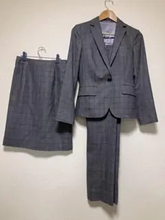 THE SUIT COMPANYグレー チェック柄 3点セット