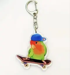 コザクラインコ スケートボード アクリルキーホルダー
