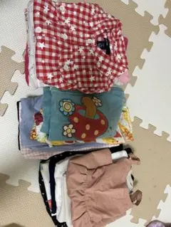 このみ様　100.110 女の子　18枚セット　赤と白のチェック柄シャツ等