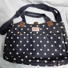 Cath Kidston ネイビー ドット柄 2wayトートバッグ