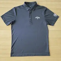 Callaway ボタンダウン ポロシャツ L ネイビー