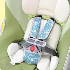 【2点セット】チャイルドシート ベルトカバー 股ベルトカバー カメリアブルー