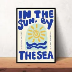 「IN THE SUN, BY THE SEA」　夏　インテリア　アートポスター