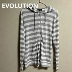 EVOLUTION ボーダー　薄手パーカー