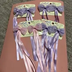 Watts リボンピン 4個セット　藤本美貴コラボ