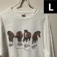 両面　馬柄　tシャツ うま　ホース