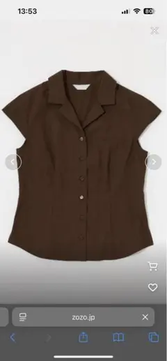 2025 SS MICRO SLEEVE SHIRT ブラウス　ブラウン　値下げ