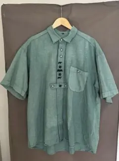 Birkhanhグリーン 半袖シャツ XL(XXL)