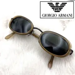 極美品✨GIORGIO ARMANI サングラス 男女兼用 カーキ系
