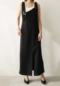 CLANE　SLANT LINE SALOPETTE ONE PIECE
