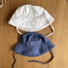 H&M 子供用ハットセット ホワイト ブルー