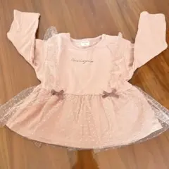 不用品⭐️ 子供服 ベビー服 トップス 長袖 ピンク ひらひら 80サイズ