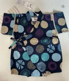 新品 未使用甚平 60cm くろわっさんすべべ