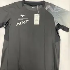 Mizuno NXT 半袖ピステシャツ　ブラック/グレー Mサイズ