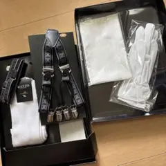 MAZZO サスペンダー 手袋 ハンカチ 靴下 セット