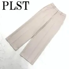 LA6498 新品タグ付き プラステ スラックス ベージュ ポリエステル M