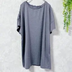 【ジーユー】スポーツTシャツ XLグレー 吸汗速乾 半袖 メッシュ袖