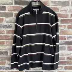 ELLE SPORT ブラックストライプ トレーナー M