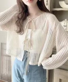 2way メッシュニットカーディガン