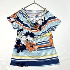 フランス製　FIFILLES paris ドレープ　Tシャツ　花柄