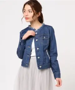 willselection ノーカラーデニムジャケット　美品