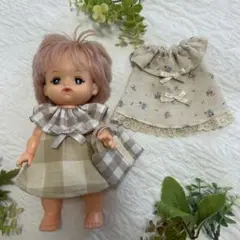 セール【メルちゃん　ワンピース＆バック3点セット】ハンドメイド【No.90】