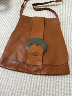 MONTEROSA ブラウン レザー ショルダーバッグ