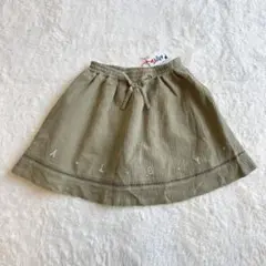 ALGY 刺繍入り フレア ミニ スカート キッズ 女の子 ガール 130