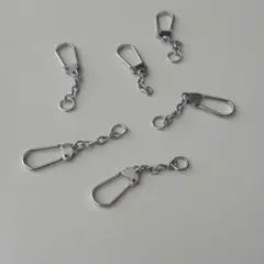 シルバークリップ式チャーム6個セット