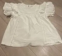 ZARA フリル付き ホワイト Tシャツ 14-16歳