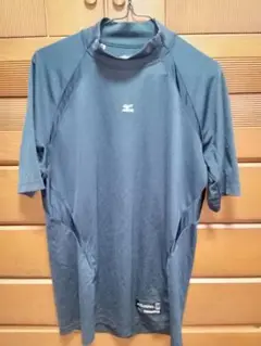 ミズノ ハイネック半袖アンダーシャツ ネイビー XO