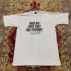 90s シングルステッチ FILA FUCK メッセージ スーベニア T