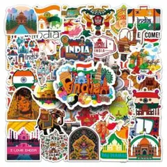 インド②　シール50枚セット　ステッカー　ヒンドゥー　India　観光　旅行　象