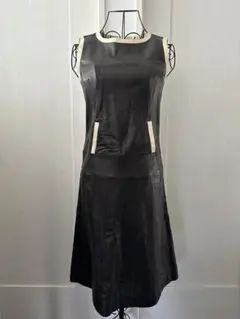 CHANEL ラムスキンレザーワンピース