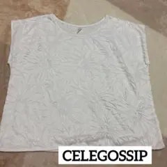 【CELEGOSSIP】 花柄模様 ノースリーブ ホワイト M ☆美品☆