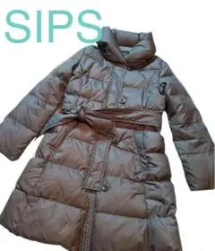 【美品】sips ダウンコート カーキグレー S