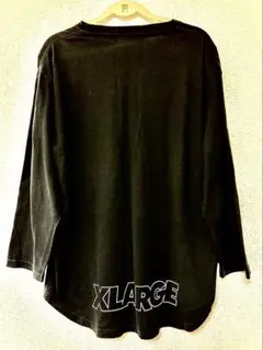 XLARGE バックプリント ロンT 七分袖 ポケット Lサイズ
